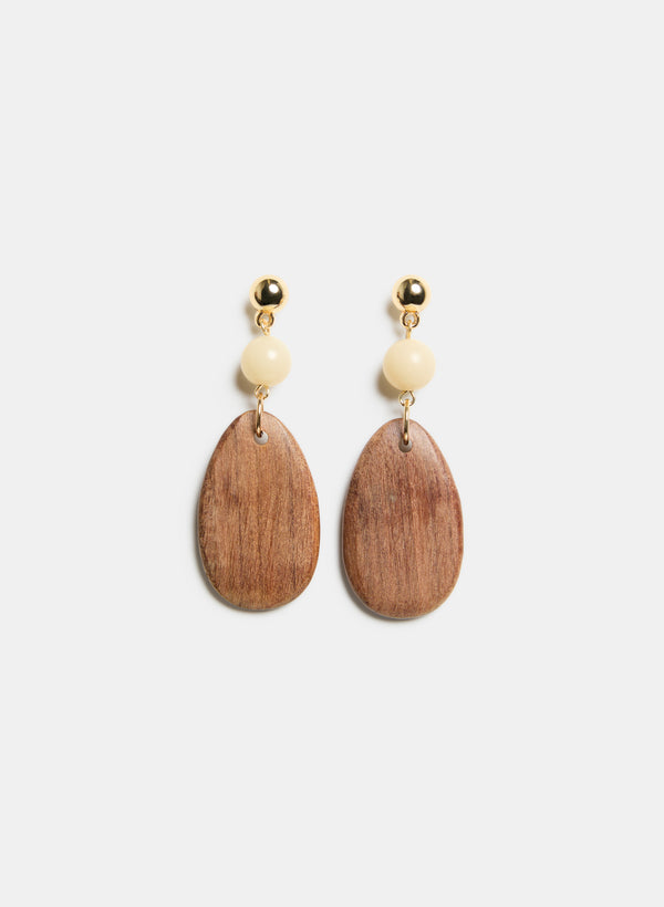 laura Wood Teardrop Earrings