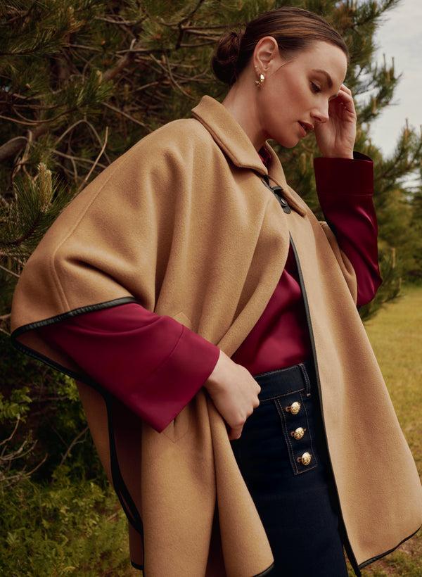 Laura Wool-Blend Poncho