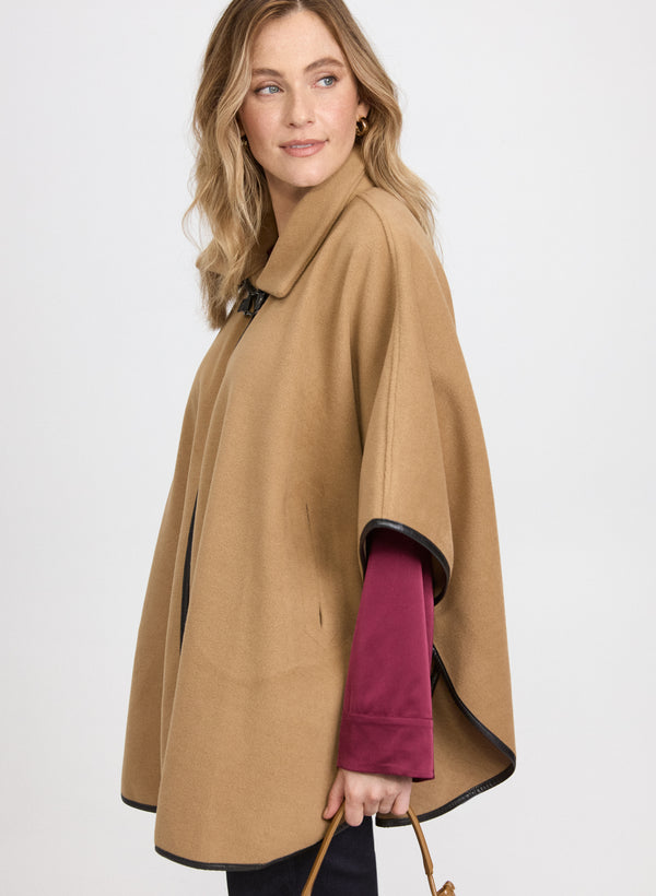 Laura Wool-Blend Poncho
