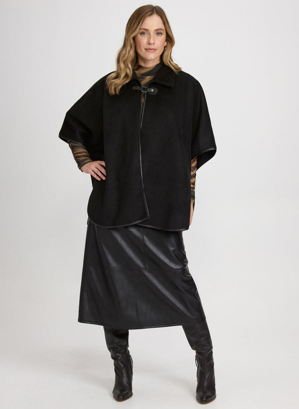 Laura Wool-Blend Poncho