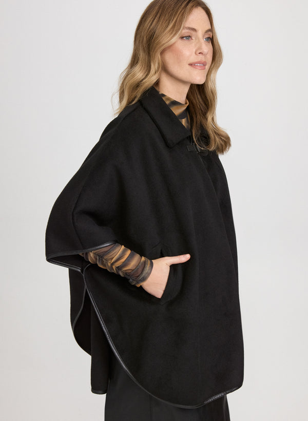 Laura Wool-Blend Poncho