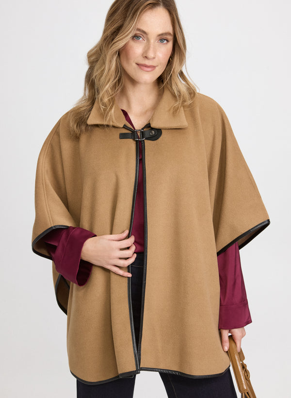 laura Wool-Blend Poncho
