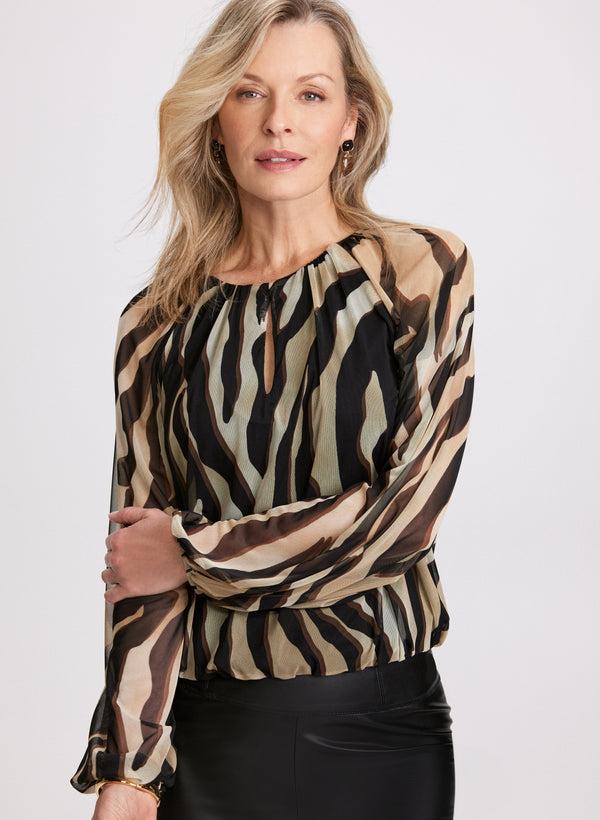 laura Zebra Print Blouse
