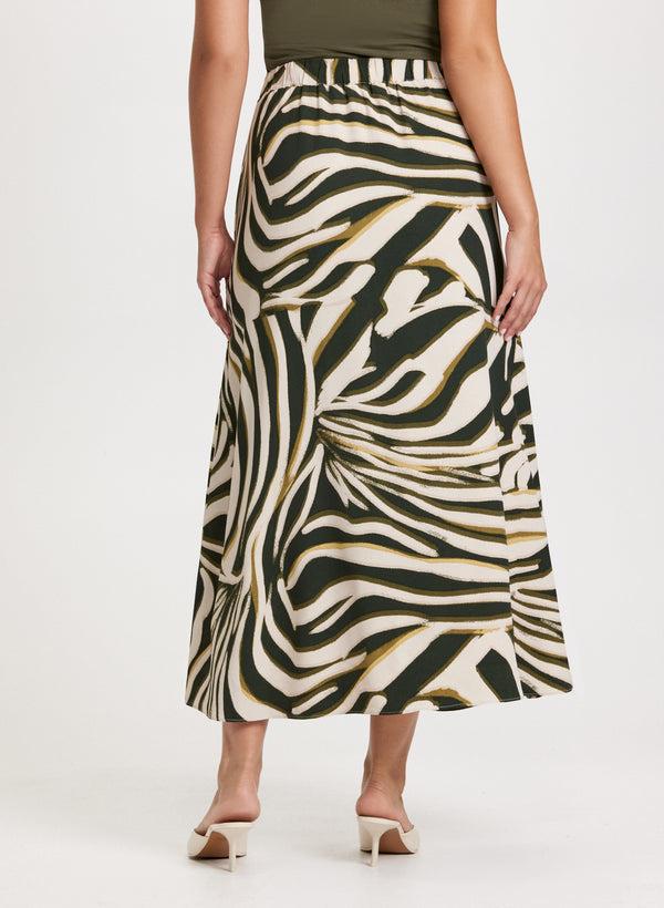 Laura Zebra Print Maxi Skirt