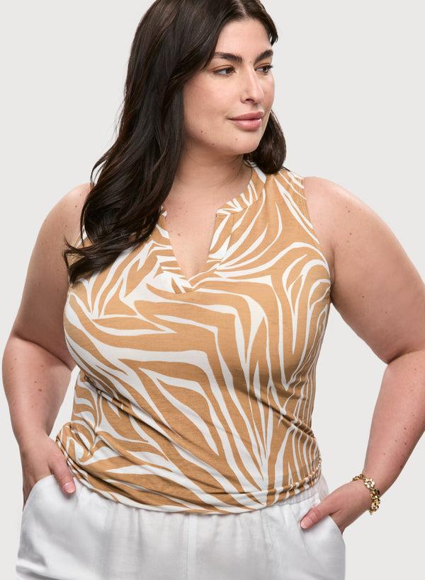 laura Zebra Print Sleeveless Top