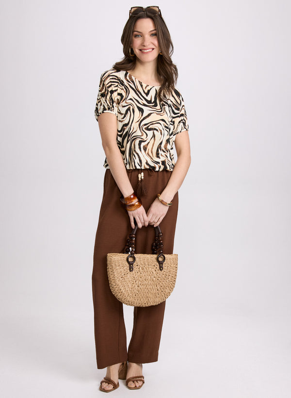 Laura Zebra Print Top