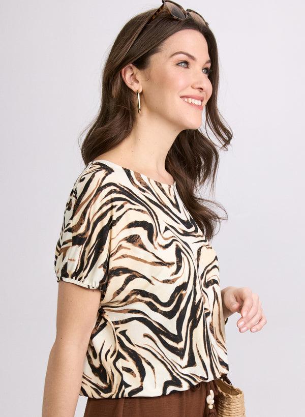 Laura Zebra Print Top