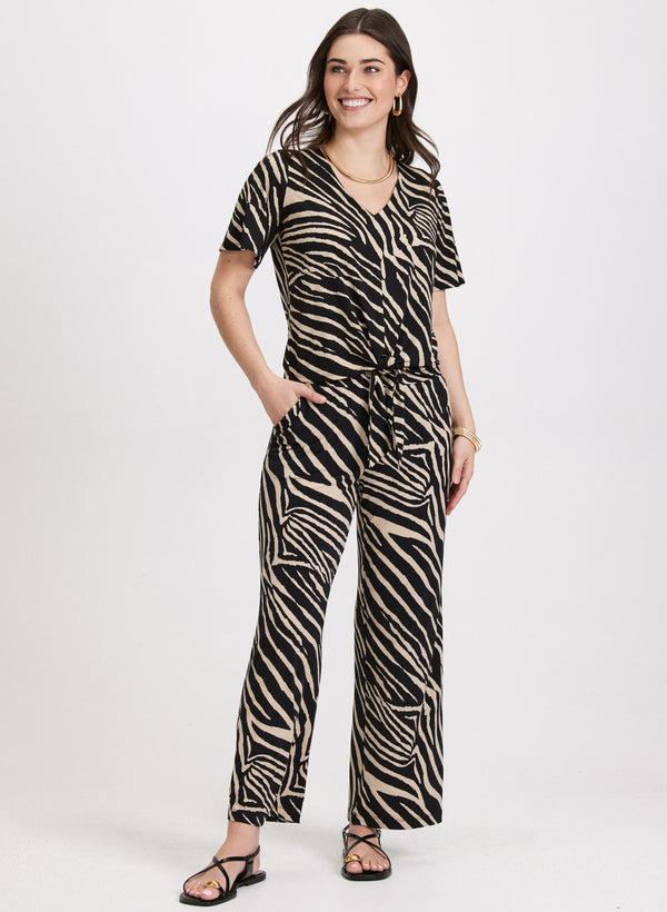 Laura Zebra Print Top