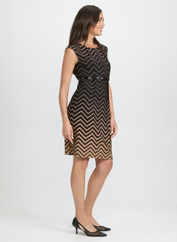 Laura Zigzag Print Dress
