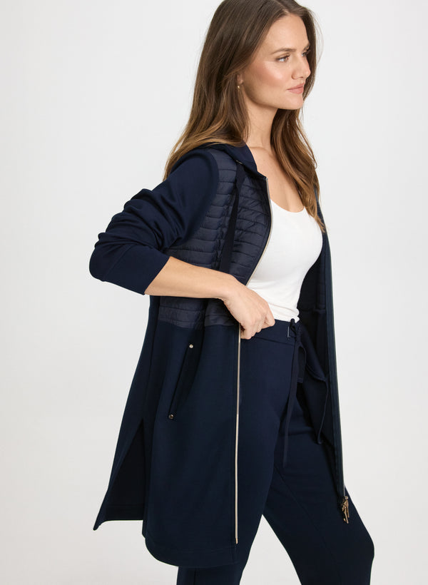 Laura Zip Nylon Trim Top