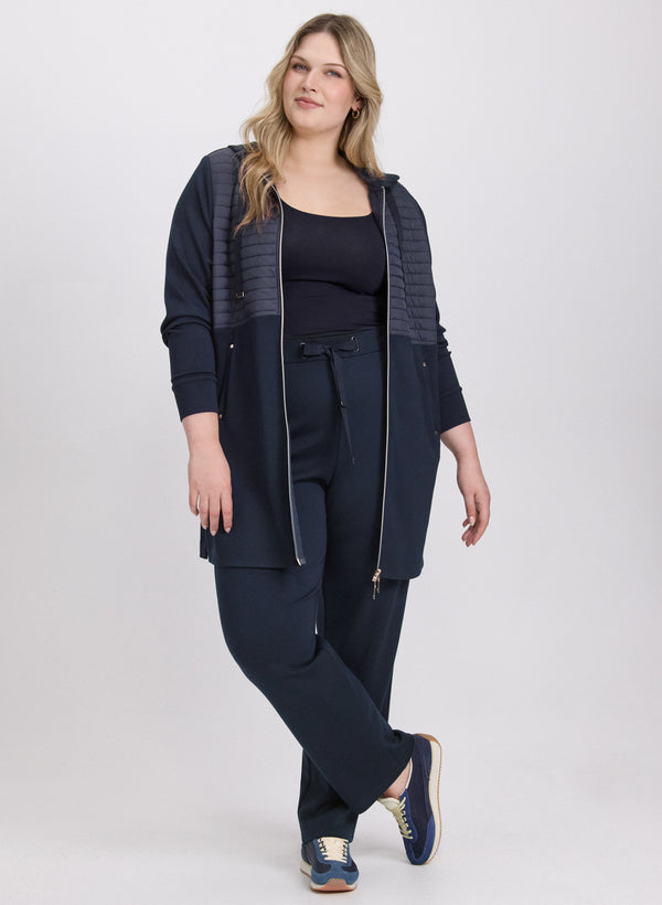 Laura Zip Nylon Trim Top