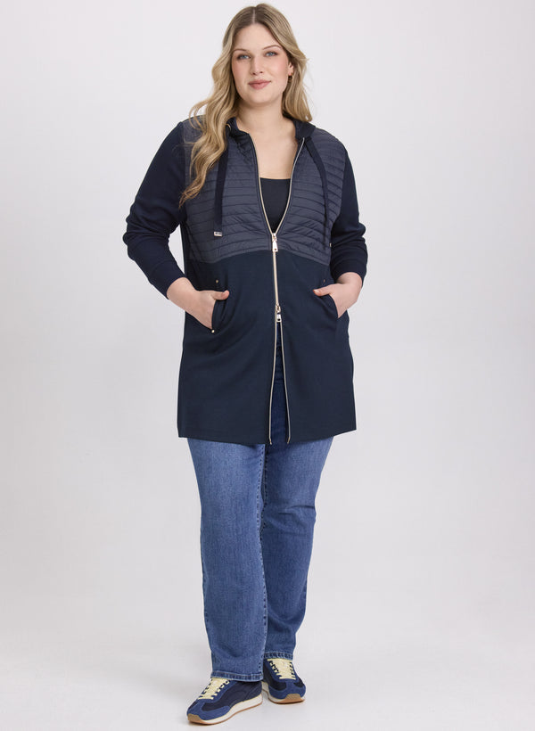 Laura Zip Nylon Trim Top