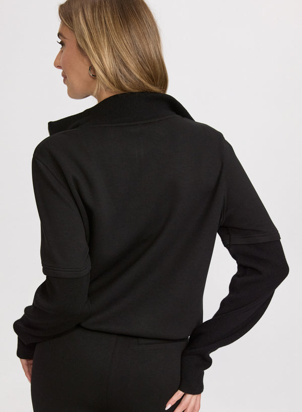 Laura Zip-Up Funnel Neck Top