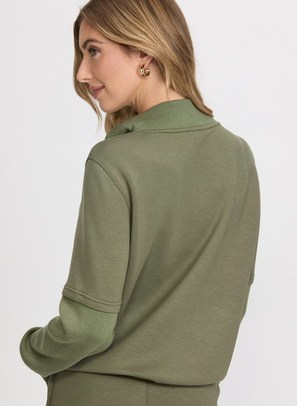 Laura Zip-Up Funnel Neck Top