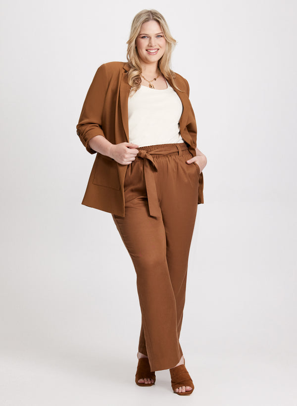 laura Lightweight Tab Sleeve Jacket & Tencel Wide Leg Pants