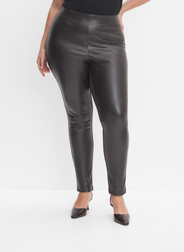 laura Melanie Lyne - Chloe Vegan Leather Front Leggings