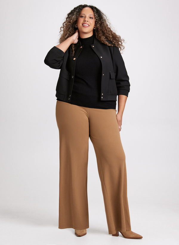 laura Ribbed Detail Bomber Jacket & Olivia Fit Pull-On Pants